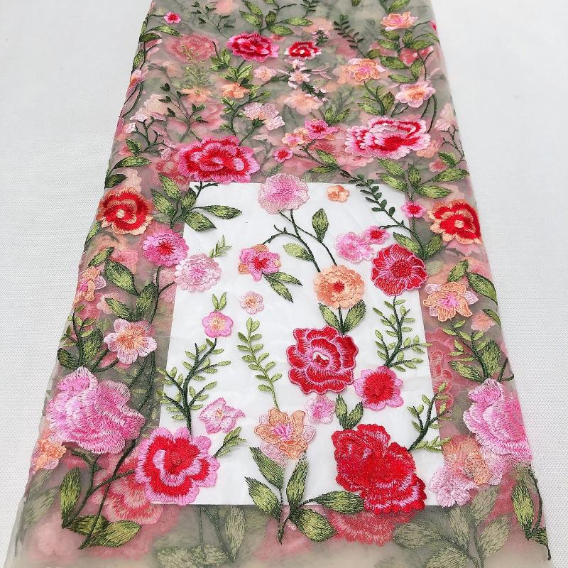 1/3/5yards Seven Colors High Density Embroidered Fabric for DIY Sewing Dress Available Fashionable Style Clothing Accessories