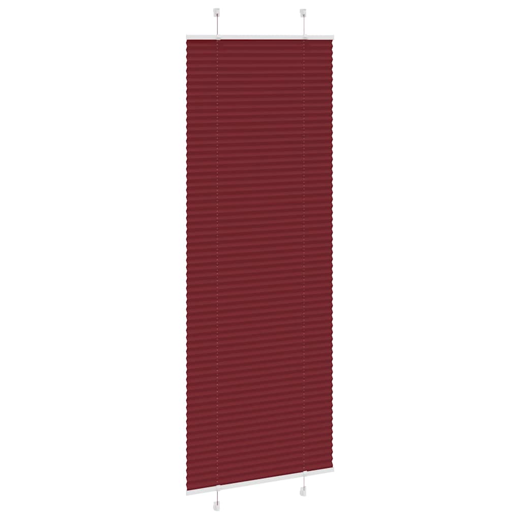 Burgundy Red Pleated Blind 70X200 Cm Fabric Width