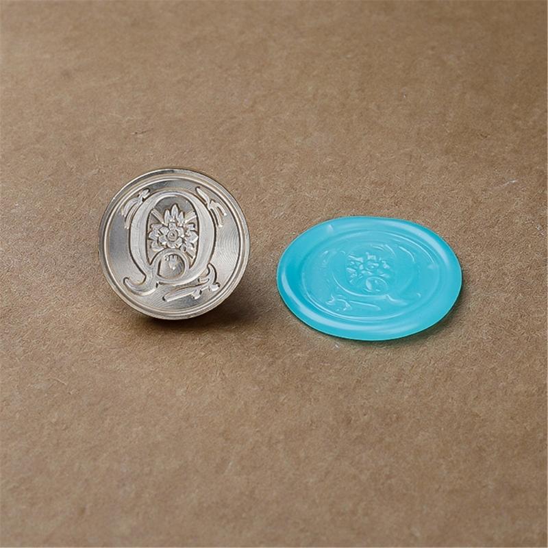 Sealing Wax Stamp Coppers Seals + 1Piece Wood Handle,Vintage Wax Seal Stamp Set for Envelops,Cards,Gift Wrappings
