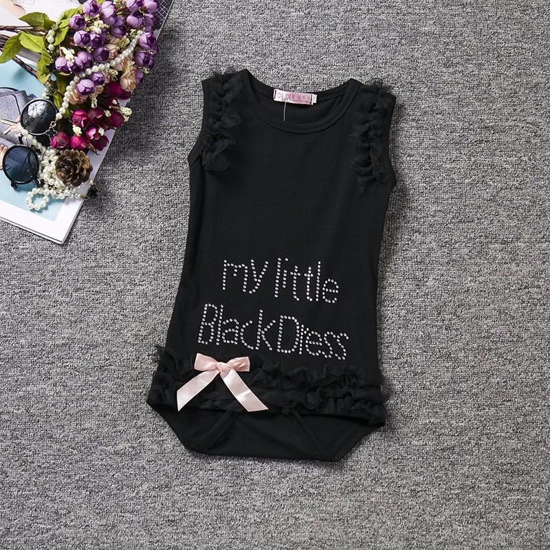 little black dress baby onesie