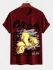 Unisex Reine Baumwolle Einfarbige Roller T-Shirt Lässig Rundhalsausschnitt Kurzarm Reiten Street Style Oberteil