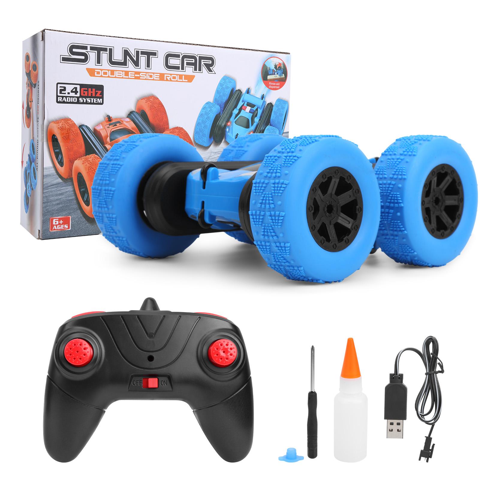 Двусторонняя трюковая радиоуправляемая машина, вращение на 360 градусов, распыление, машина на радиоуправлении, детская игрушка Blue