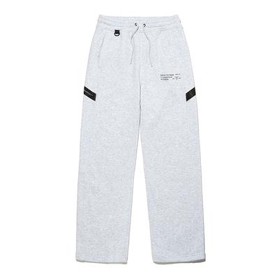 INTERCREW [24Ss] Label Layering Straight Pants W Grey Ity1Rl01Awg