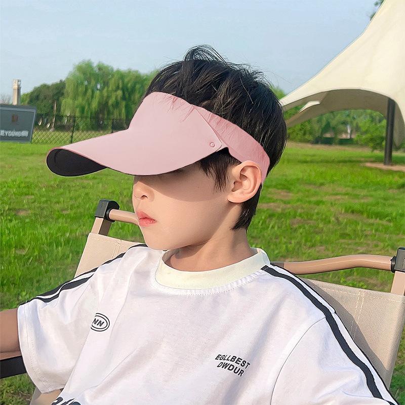 Kids' Sun Protection Hat - Seamless One-Piece, Empty Top Design, UPF50+ UV Blocking, Perfect for Summer Outdoor & Beach, Safe