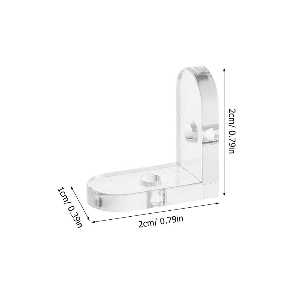 15pcs Fixed Corner Code For Acrylic Boxes Transparent Angle Brackets L-Shaped Shelf Support Bracket No Drill Window Box Bracket