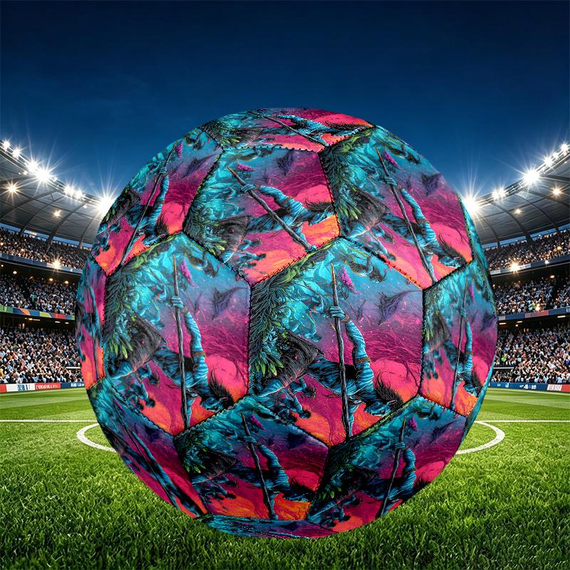 Avatar Print Size 5 Soccer Ball, PU Wear Resistant Football for Match Training and Daily Practice, Birthday Gift for Soccer Fans