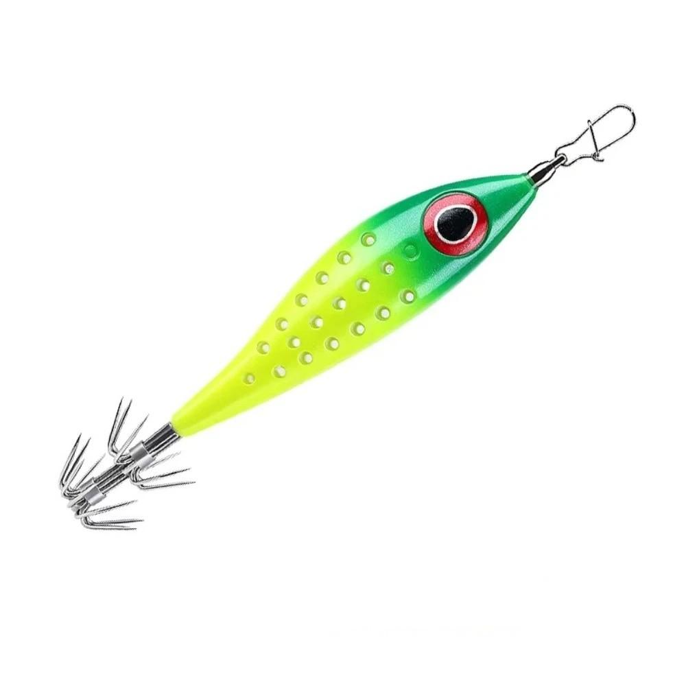 LED Lighted LED Squid Bait Thicken Double-Layer Squid Lures Glow Fishing Lures Boat Fishing