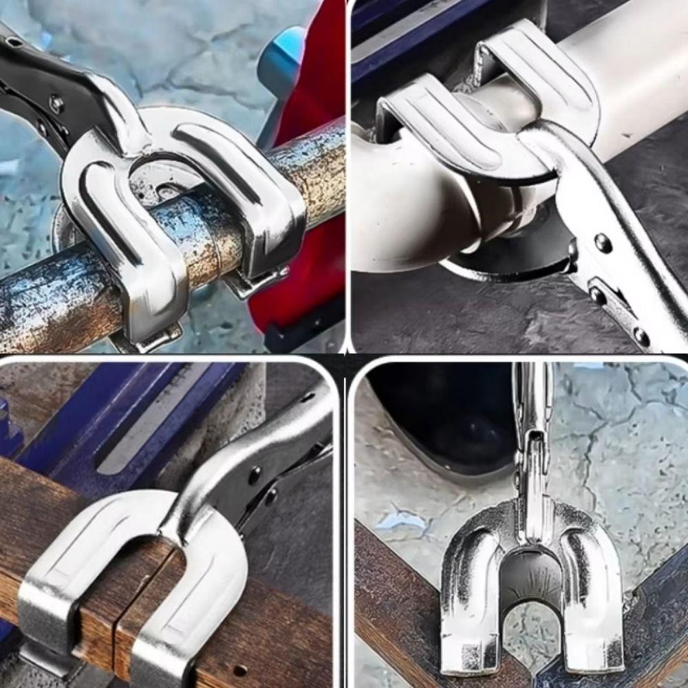 U-Shaped Jaw Welding Clamp Pliers High Hardness Adjustable Flat Nose Pliers Fixed Clamp Heavy-duty Welding Locking Clamps
