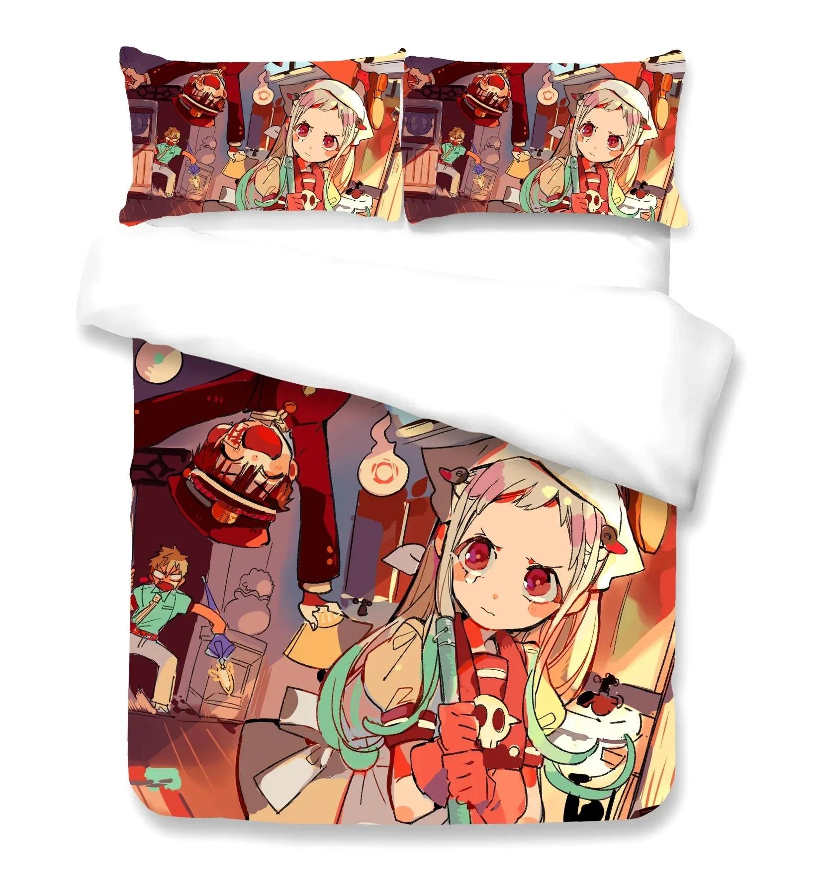 

Туалетный Ханако-кун Постельное белье Односпальный Полуторный Двуспальный Кинг-сайз Комплект постельного белья Взрослый Детский Спальня Комплекты пододеяльников 3D 014 70x133cm 2pcs