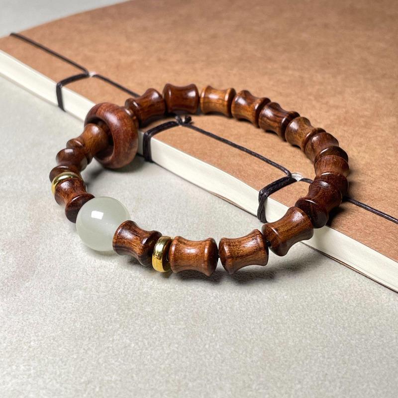 Green Sandalwood Bamboo Eternal Night Luminous Running Ring Women's Bracelet Red Sandalwood Blood Sandalwood Barbie Sandalwood Small Bracelet