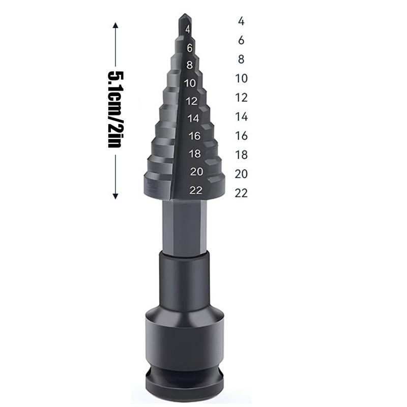 Step Drill Bit Electric Wrench Drill Bit Stepped Up Bits Home Tools Multi Size Hole Stepped Up Drill Bit For Stainless Steel