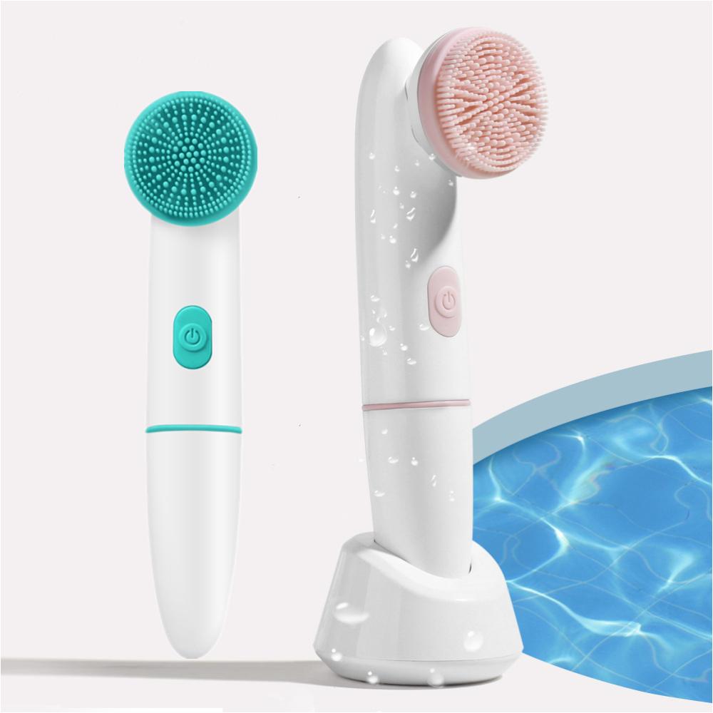 

2 in 1 Face Brush Cleaning Electric Pores Deep Cleanser Blackhead Remover Powered Vibrating Massage Waterproof Skin Care Tool