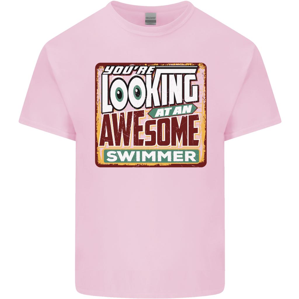 Youre Looking At an Awesome Swimmer Unisexs Light Cotton TShirt