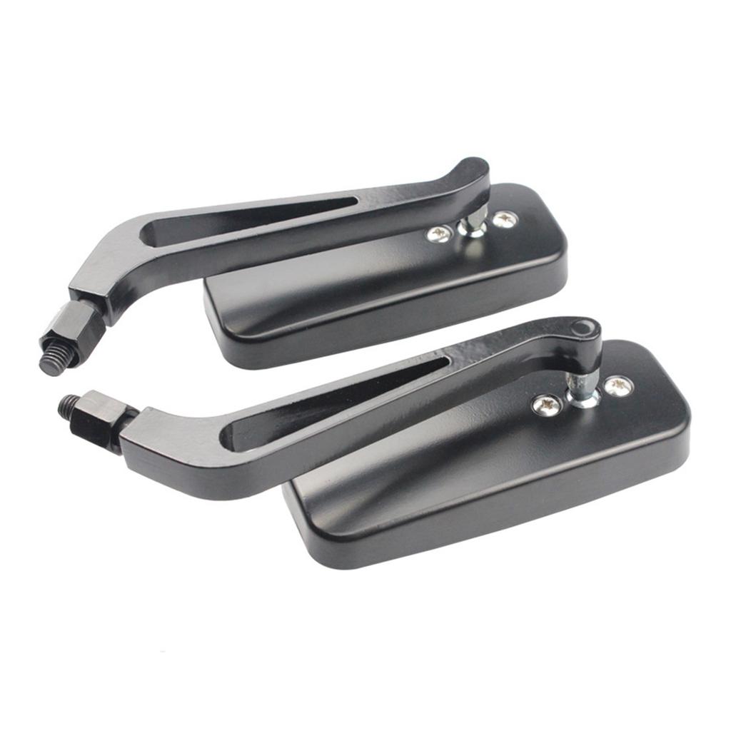 2pcs Motorcycle Rearview Mirror Rectangular Aluminum Alloy Universal Handlebar Mirror for Motorbike