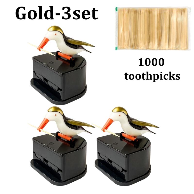 Creative Little Bird Toothpick Dispenser Holder Fun Woodpecker Holder Cute and Funny Bird Shape Toothpick Case for Kitchen