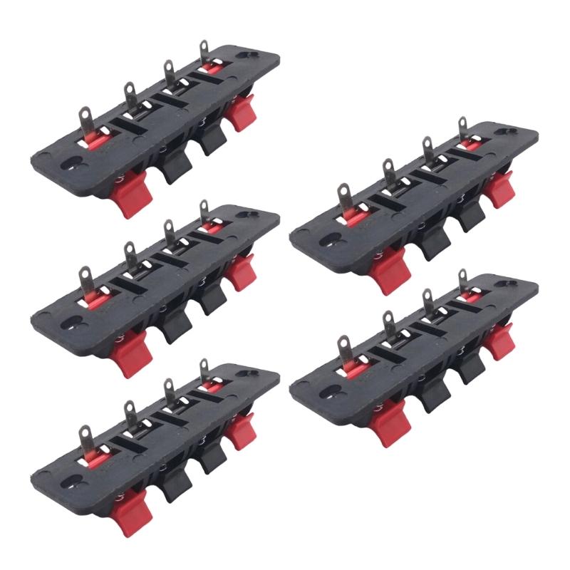 Quick Install Plastic Spring Terminal Clip for Speaker Systems 4Pin Auditory Connectors LED Aging Test 54mm Hole Space