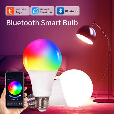Tuya Bluetooth Smart Bulb E27 RGB Led Bulbs Smart Lamp110V 220V Light Bulbs Alexa Led Lamp For Google Assistant Smart Life