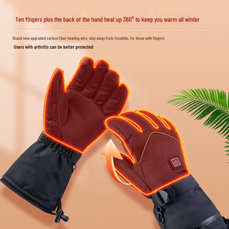 USB-wiederaufladbare beheizbare Motorradhandschuhe für die Winterfahrt