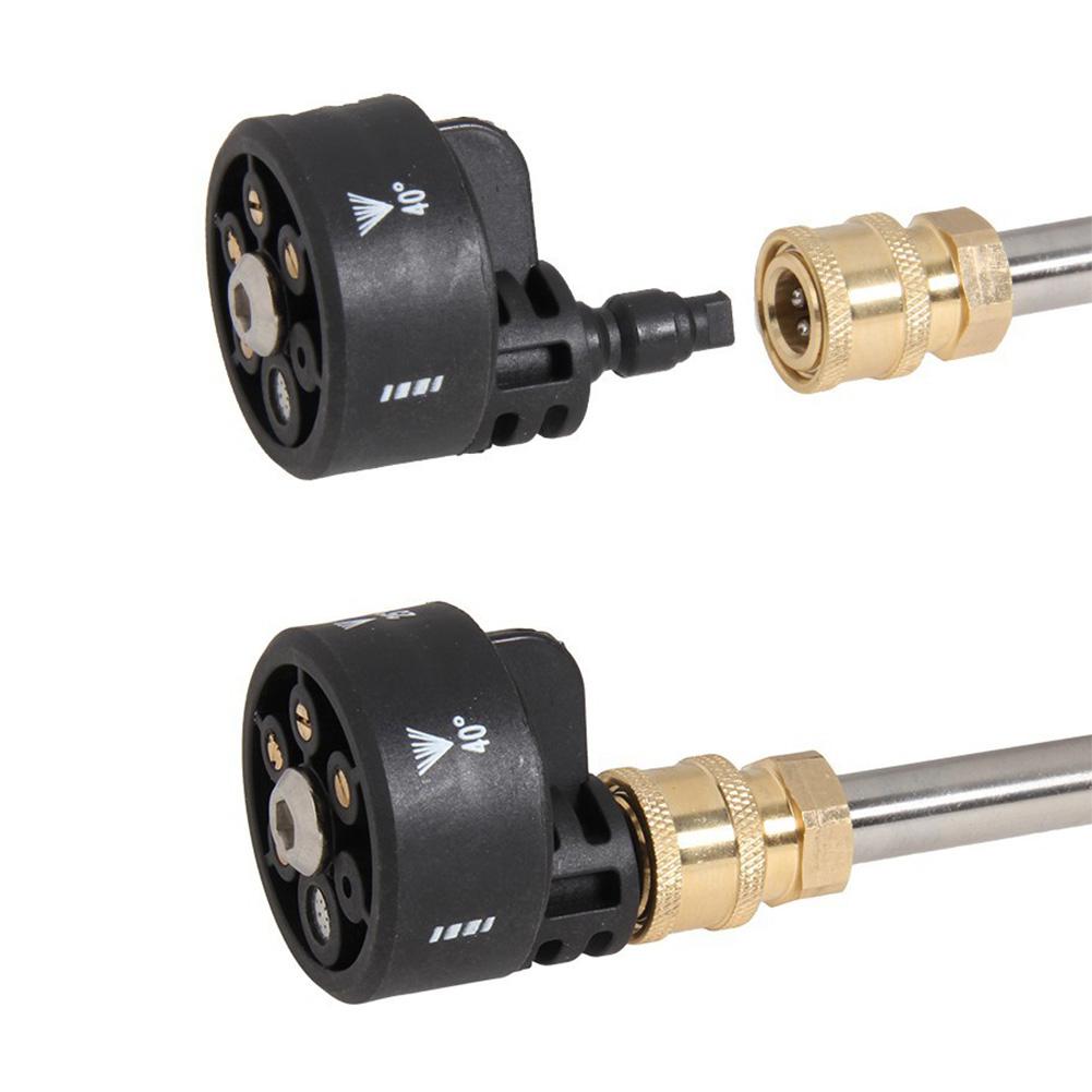 Duză reglabilă 6 în 1 pentru mașină de spălat fără fir de înaltă presiune de 1/4 inch, piese pentru pistol de apă, duză pentru furtun, accesorii pentru mașină din plastic