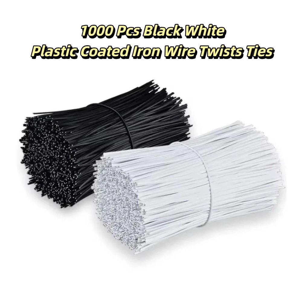 1000 PCS Reusable Plastic Twist Ties Metal Wire Wire Straps Cable Organizer  Home Office