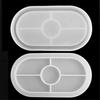 DIY Oval Mould Soft Flexible Jewelry Tray Mold for Office Home Decoration