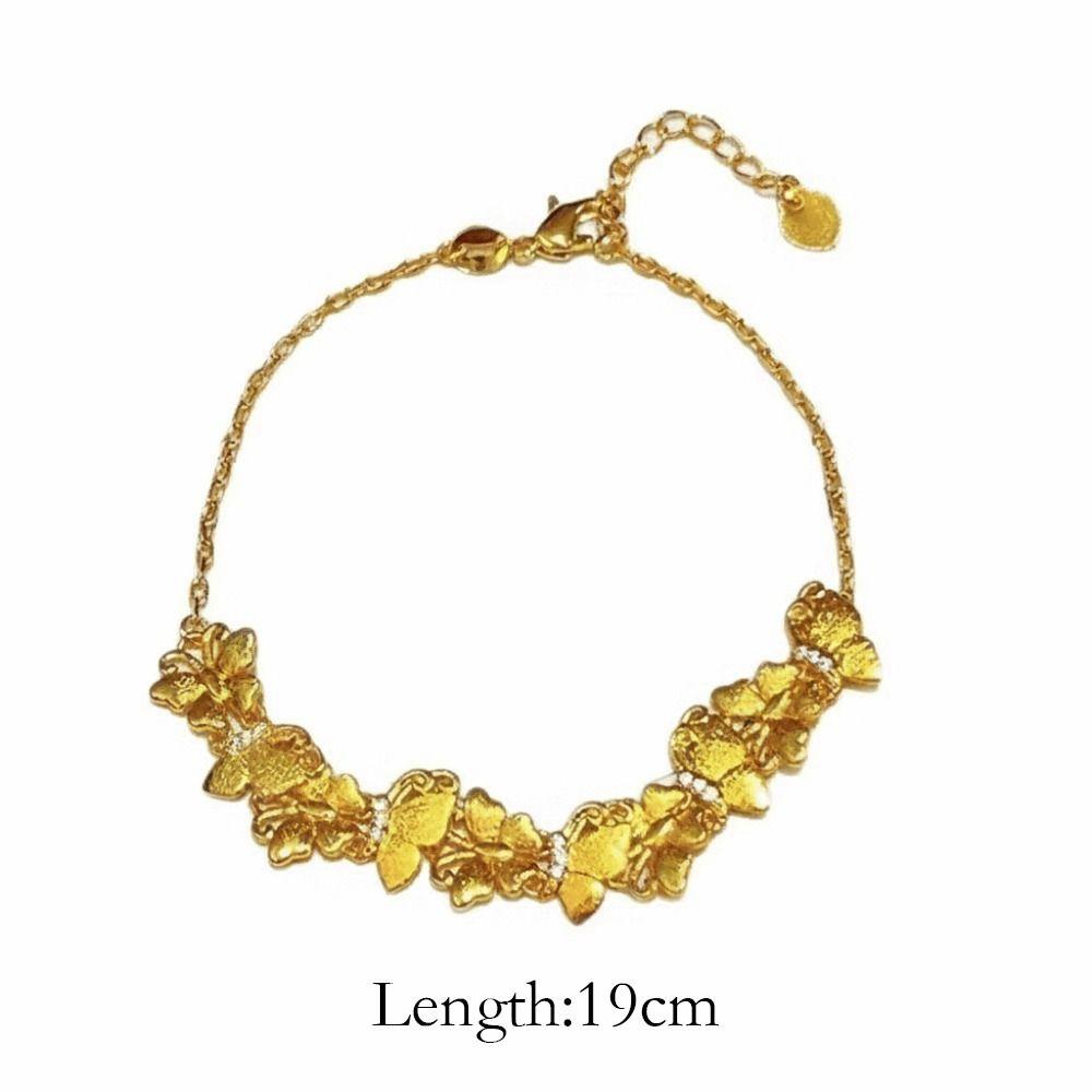 Alloy Hand Bracelet Adjustable Hand Chain Adjustable Gold Butterfly Bracelet  Bridal Jewelry
