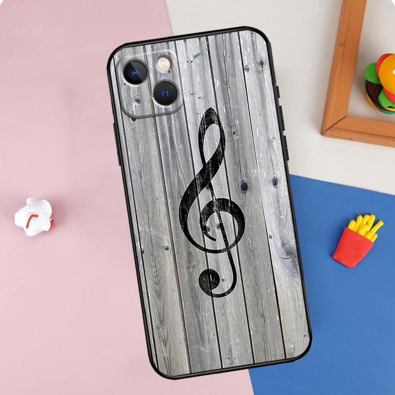 Treble Clef Music Note Phone Case For iPhone 15 Pro Max 11 12 13 14 16 Pro Max Mini XR 16e 15 16 Plus Cover Shell