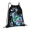 Custom S-Squirtles Drawstring Bags Women Men Lightweight Manga Sports Gym Storage Backpack