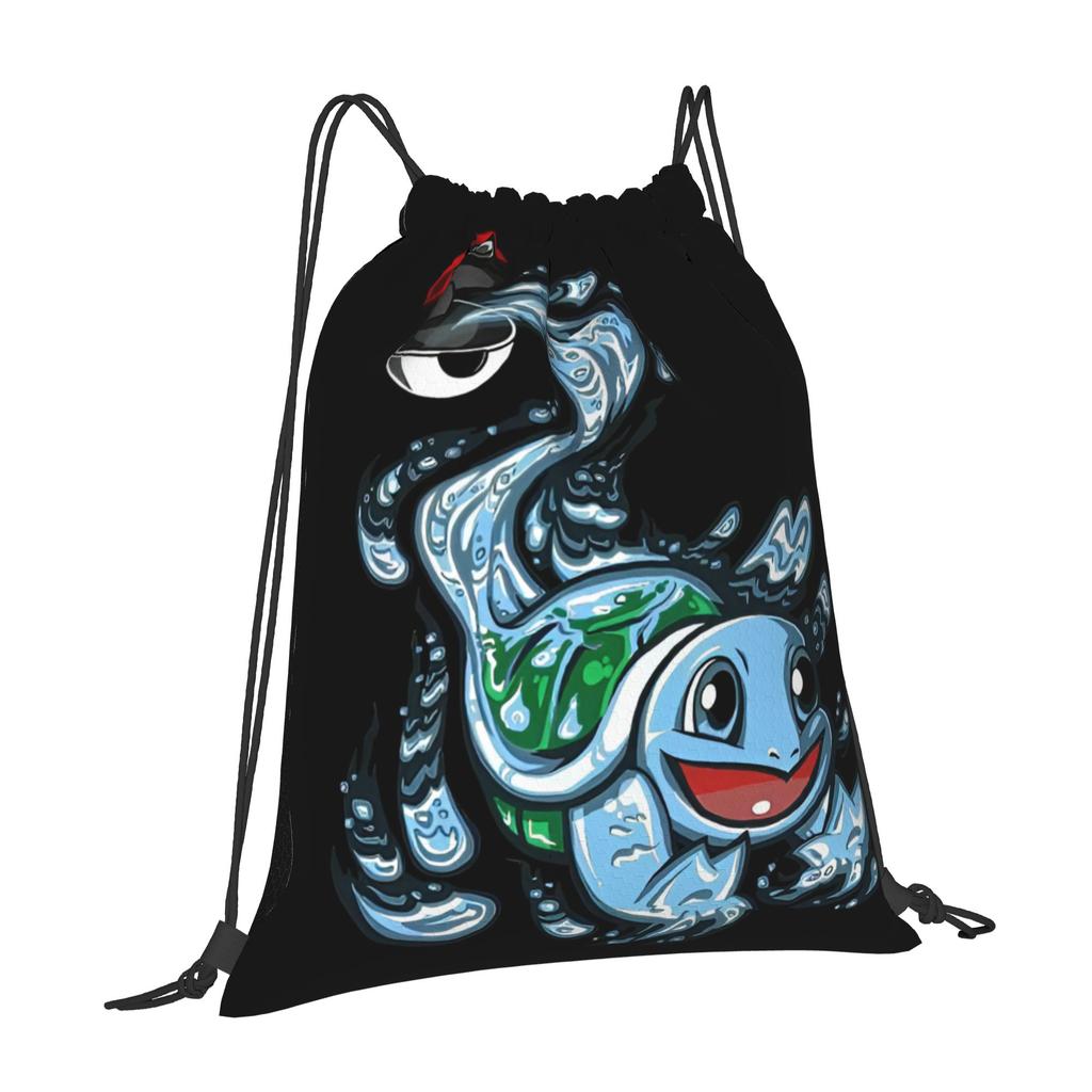 Custom S-Squirtles Drawstring Bags Women Men Lightweight Manga Sports Gym Storage Backpack