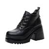 Autumn and Winter Women's Shoes New Heightening Platform High Heels Casual Short Boots Women's Martin Boots Lace-up Versatile Single Cotton Shoes