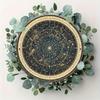 Vintage Retro 7.8 Inch Round Zodiac Constellations Metal Tin Sign Wall Art Home Decor