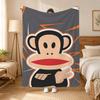 Julius the Monkey Character Throw 240g flannel blanket, suitable for sofas, beds, offices,  exquisite gift blankets