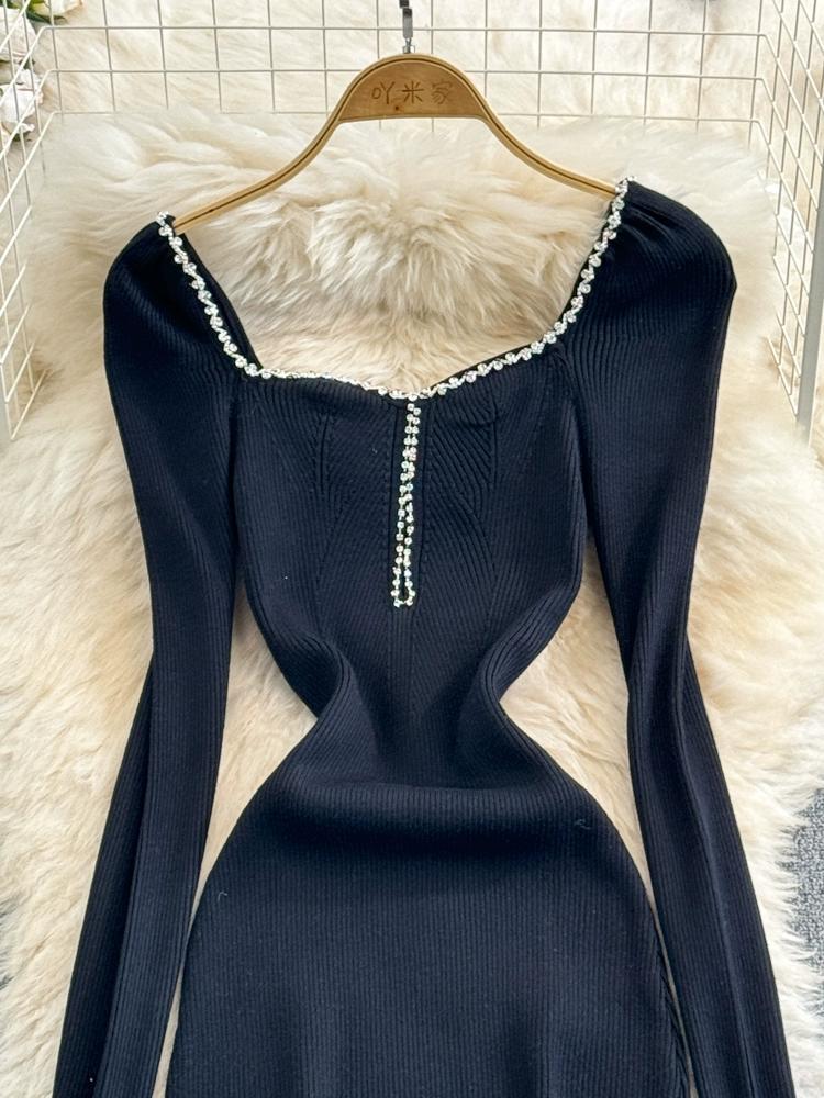 Осенне-зимнее платье с длинными рукавами — фото 14