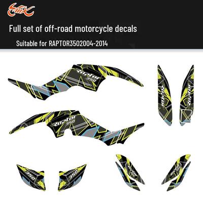 Full Set of Graphic Background Stickers for Yamaha Raptor 350 ATV YFM350