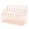 Nordic Style Wrought Iron Metal Three Grid Bookshelf, Home Office Desktop Storage Rack, Wrought Iron Simple Storage Rack