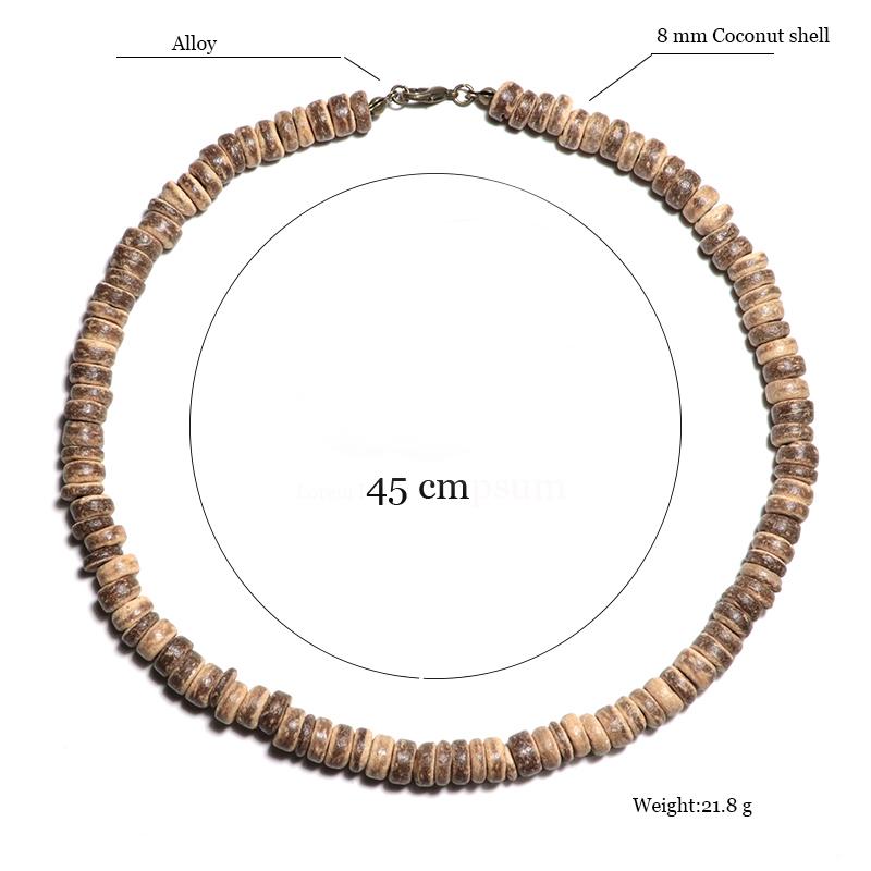 Minimalistisches Herrenhalskette Natürliches Wengeholz Kragen Freund Geschenk 4/6/8mm Scheibenperlen Erkek Kolye Halsketten Zubehör Choker Collier