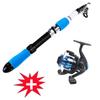 Fishing Rod and Spinning Reel Set Mini Children Carbon Fiber Rod Combo Carp Bass Rod Kit