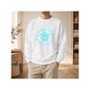 Men's Crew Neck Sweatshirt Features a Circular Ocean Pattern Print. This Casual Crew Neck Sweatshirt Is Suitable Back-to-school  Campus Activities