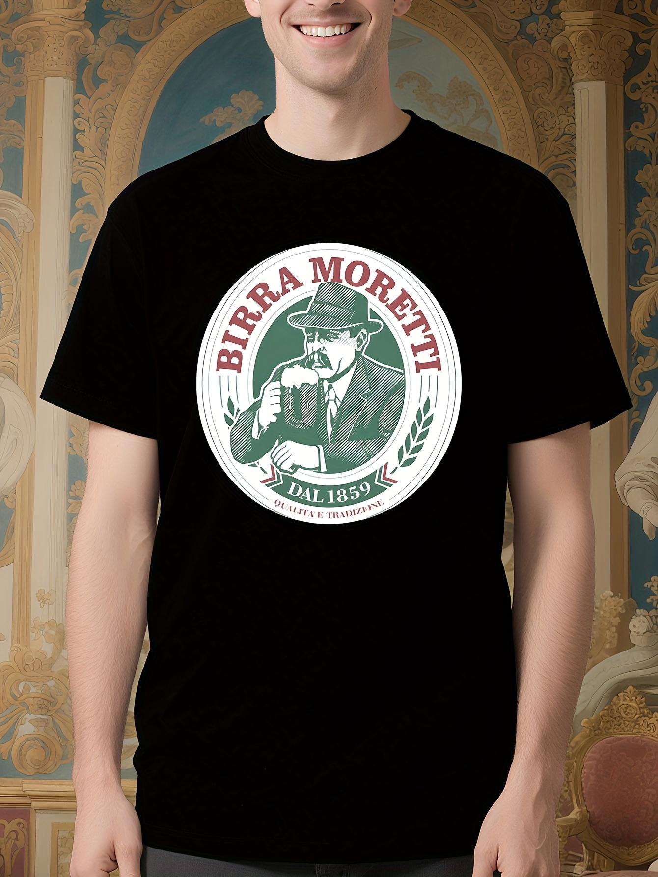Birra Moretti Casual Tshirt - Italian Beer Brand Graphic Tee M
