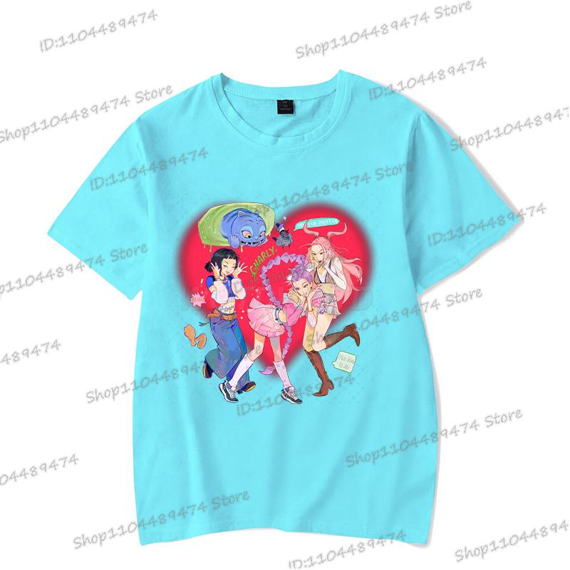 Rumi Print Women Men T Shirts KPop Demon Hunters Summer Funny Hip Hop Streetwear Short Sleeve Casual Anime Teenage T-shirts