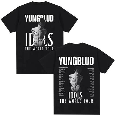 Yungblud IDOLS The World Tour 2026 Koszulka Męska Damska Hip Hop Krótki Rękaw Koszulki Casual Bawełniana Oversize Koszulka Streetwear
