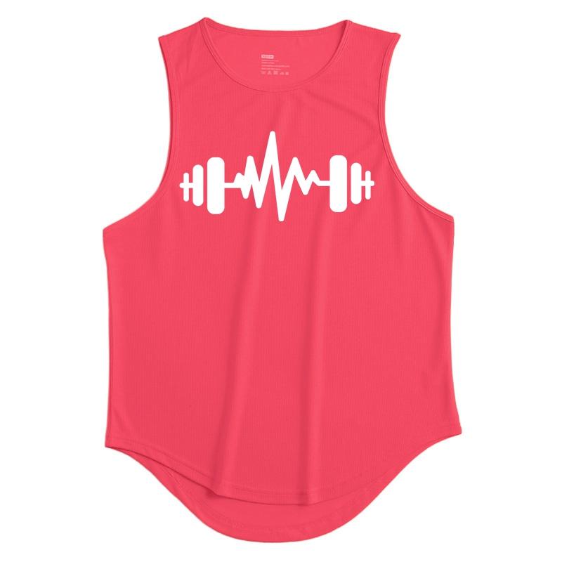 Men's Casual Tank Summer Bodybuilding Fitness Muscle Singlet Man's Clothes Sleeveless Slim Fit Vest Mesh Quick-Drying Vest Hot