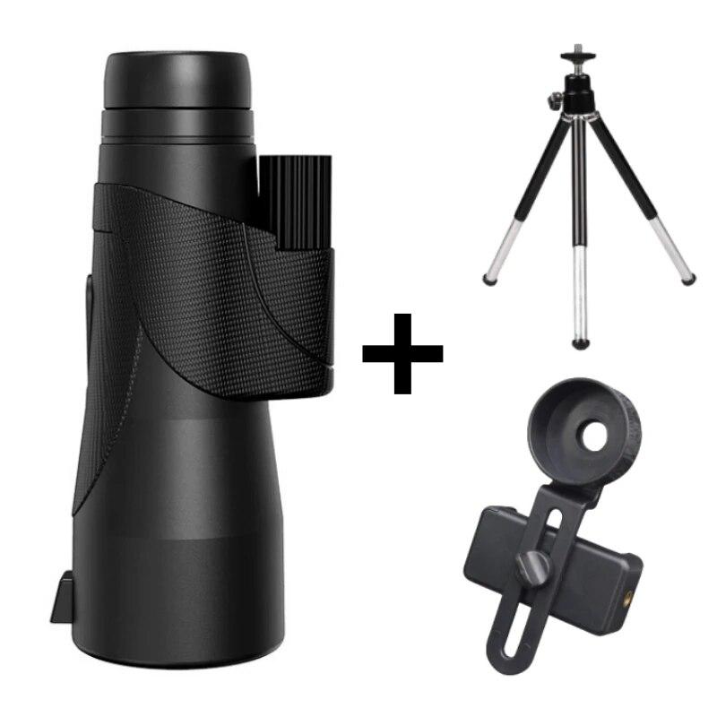 12X50 ED Monocular Telescope BAK4 Prism Phase Correction Coated Powerful For Hunting Hiking Traveling