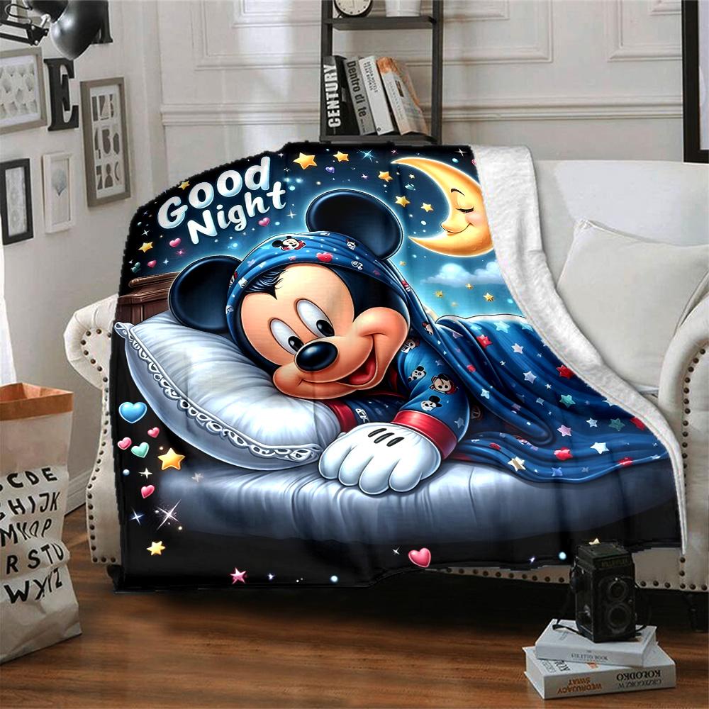 1pc M-Mickey1 Blanket, Gift, for Men and Women, Soft Blanket, Good for Sofa Bed Couch Travel, Lightweight Flannel Blanket