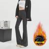 High-Waist Velvet Flare Pants for Women – Autumn & Winter Hip-Lifting Style.