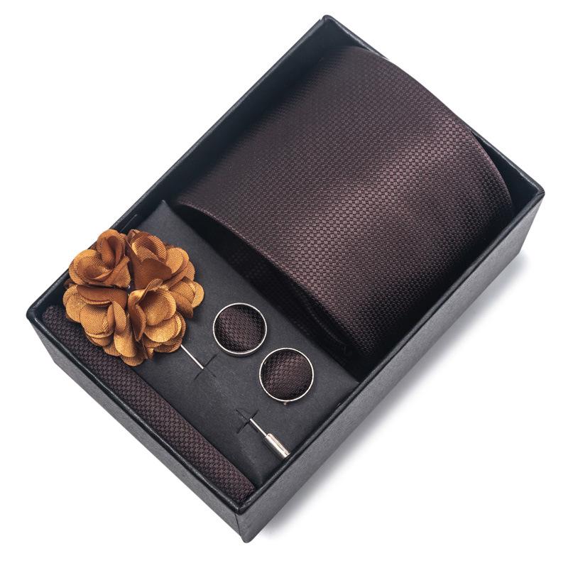 Herren Formale 8cm Krawatte Sechsteiliges Geschenkbox-Set für Bräutigam und Geschäftliche Anlässe