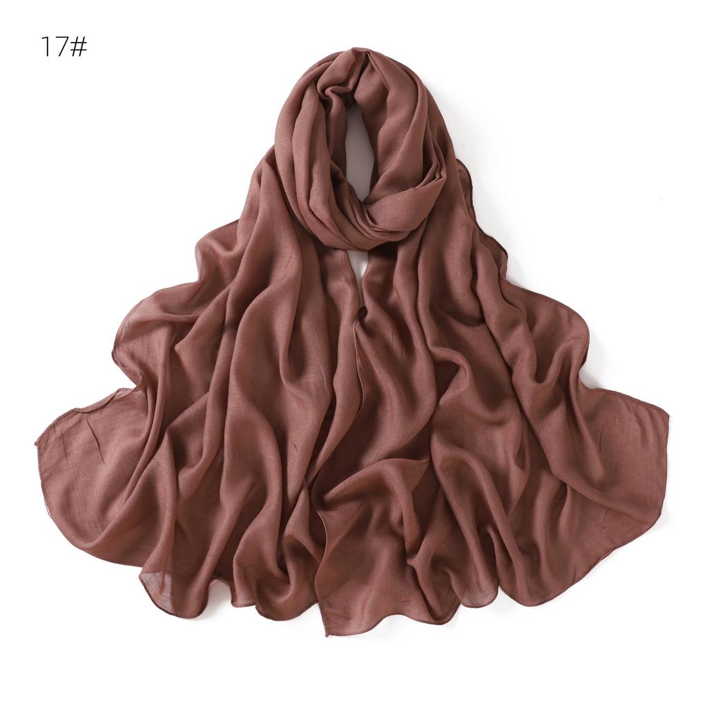 Rayon Viscose Hijab Women Muslim Scarf Shawls Abaya Women Veil Headscarf Wraps Plain Islamic Turban Headbands Foulard