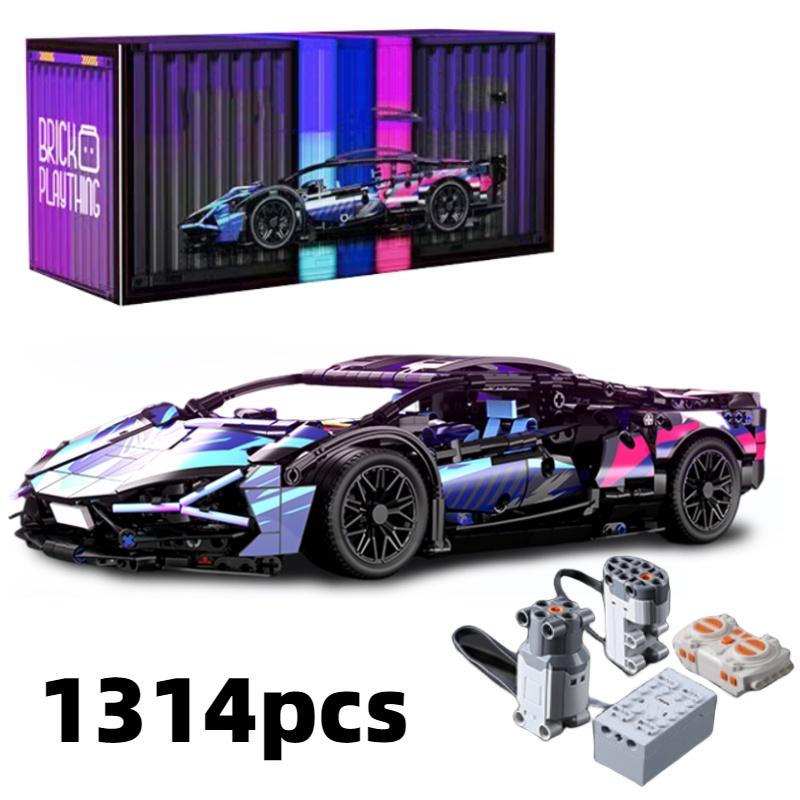 Compatible With Lego Remote Control Racing Car Building Blocks Lamborghini Porsche 911 Foreign Trade Product Assembly Car Model
