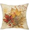 Retro Fall Harvest Pillowcases: Pumpkin and Maple Leaf Designs,Sofa cushion cover, home room decoration