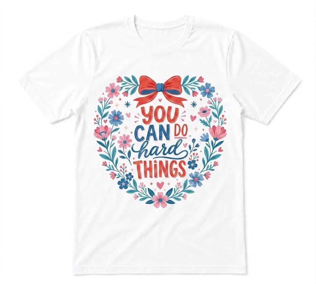 You Can Do Hard Things Motivational Teacher School White T-shirt